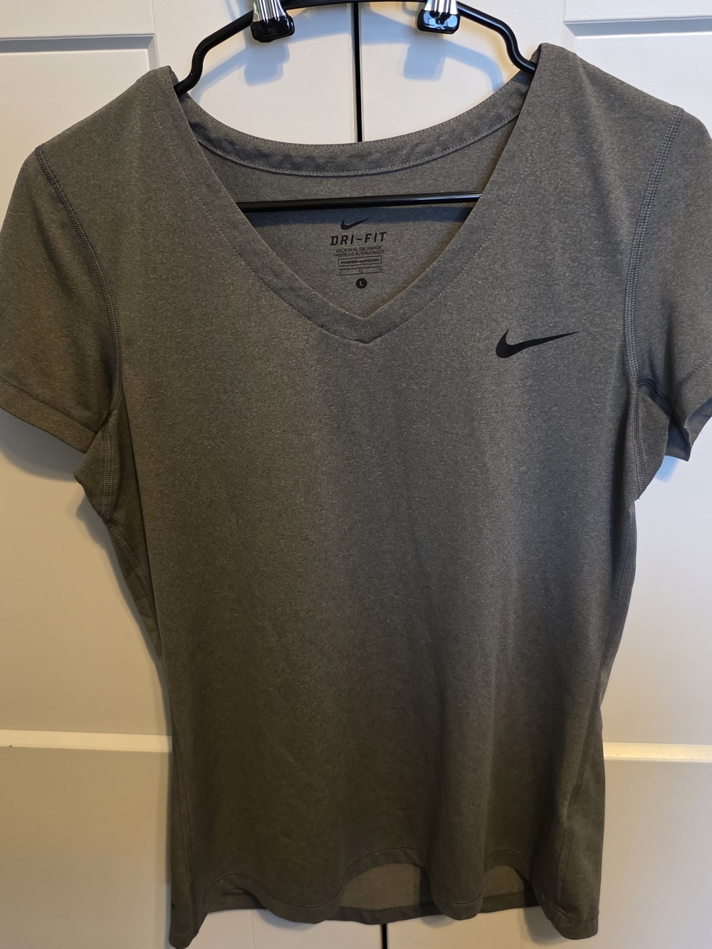Nike Dri-FIT Women's V-Neck Tee - Olive